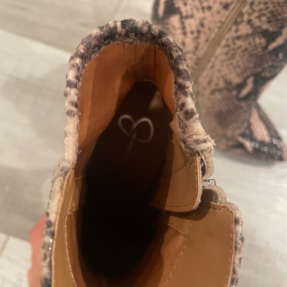 Jessica Simpson Nuevo Stretch Python Booties - image 5